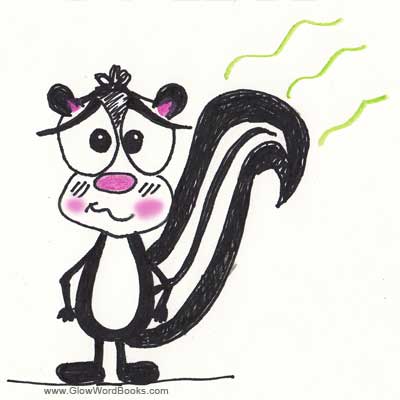 fun kids riddle skunk